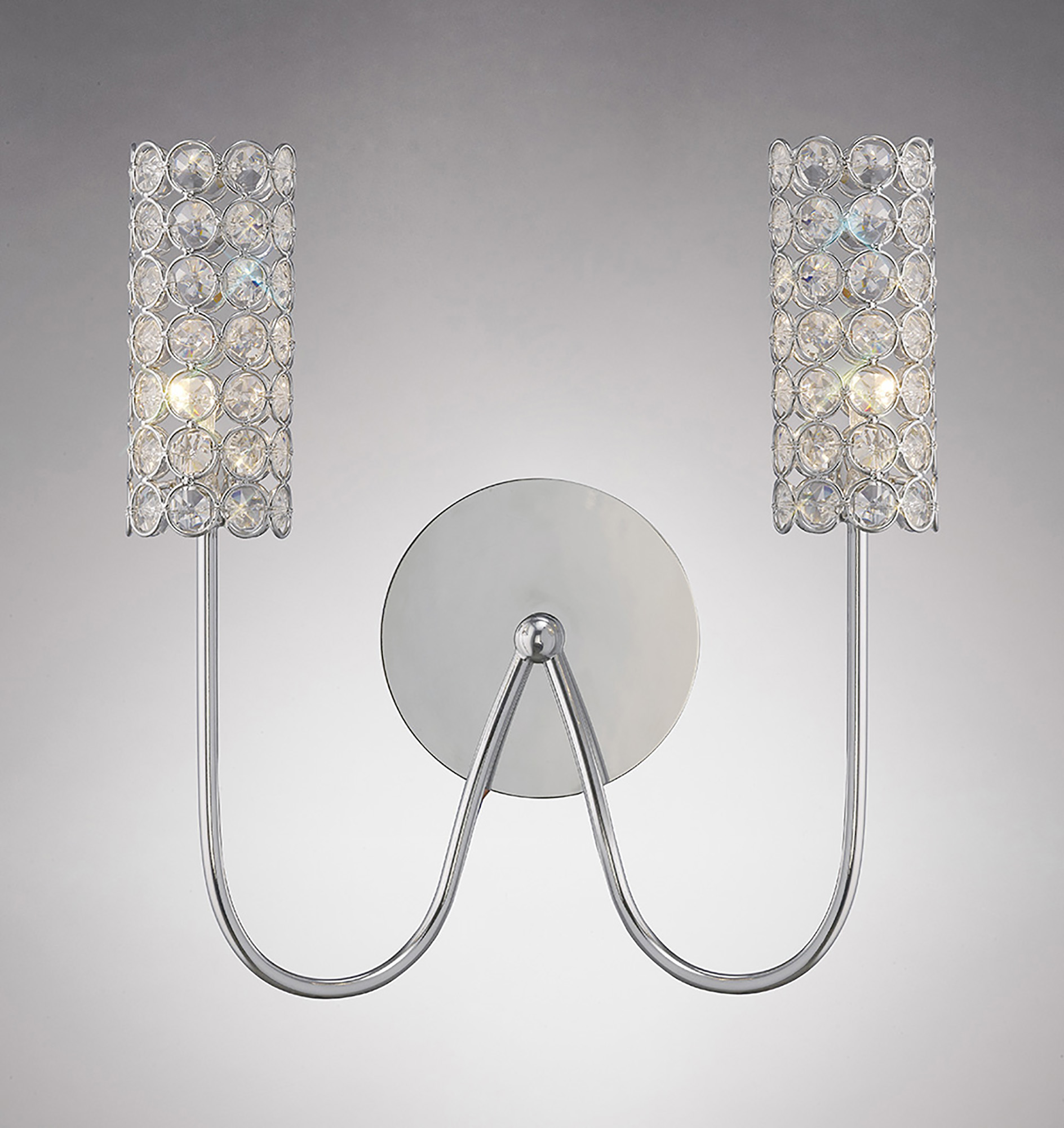 Martina Crystal Wall Lights Diyas Armed Wall Lights